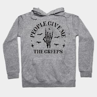 People Give Me The Creeps Skeleton Hand Halloween Costume Hoodie